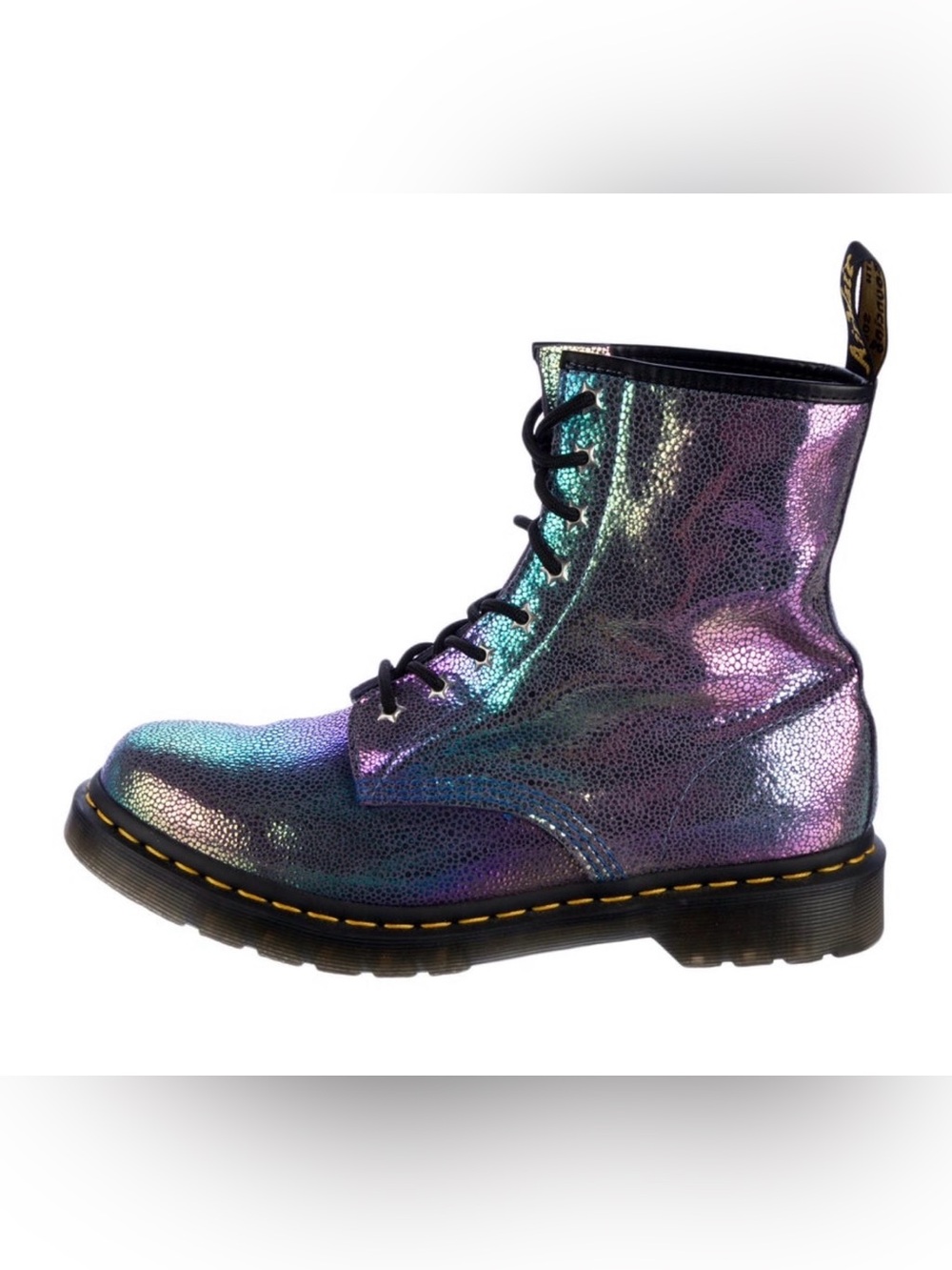 Dr. Martens Women's Iridescent Lace-Up Combat Boot - Multicolor Shimmer - Picture 3 of 6